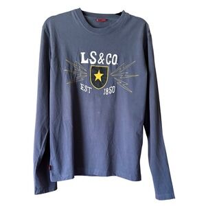 Levis Red Tab Long Sleeve T Shirt Mens Large LS&CO Graphic Tee Casual Cotton Y2K